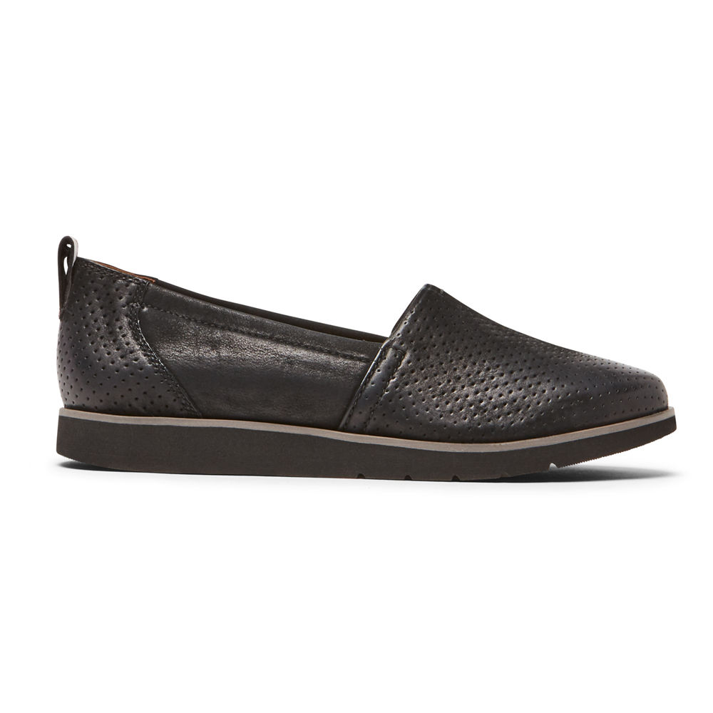 Rockport Singapore Womens Slip-On - Cobb Hill Laci Black - VY9438715